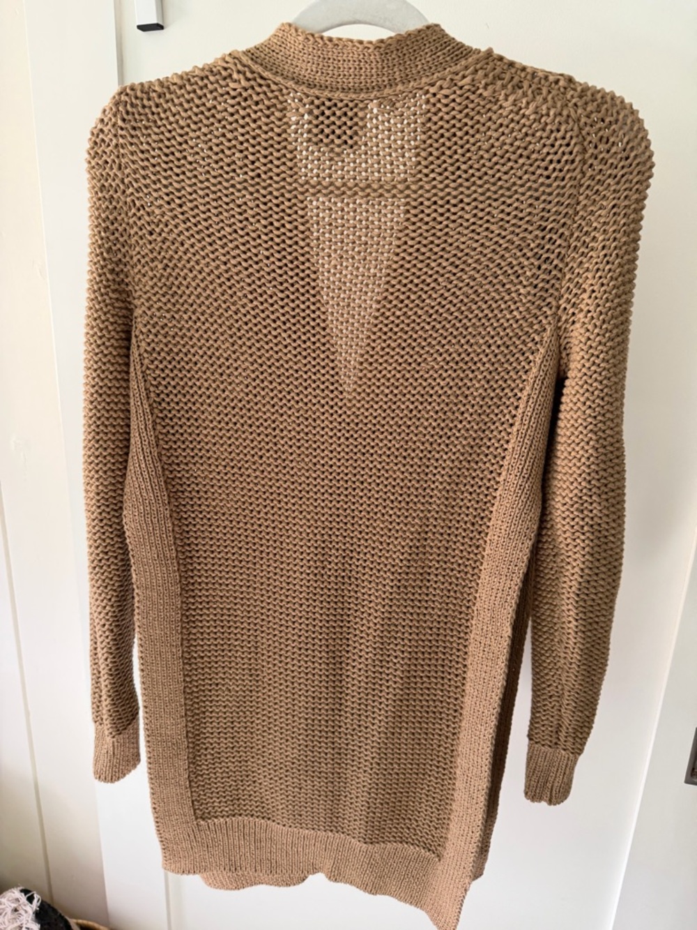 G. label Long Knit Cardigan Sweater in Camel - Picture 3 of 4